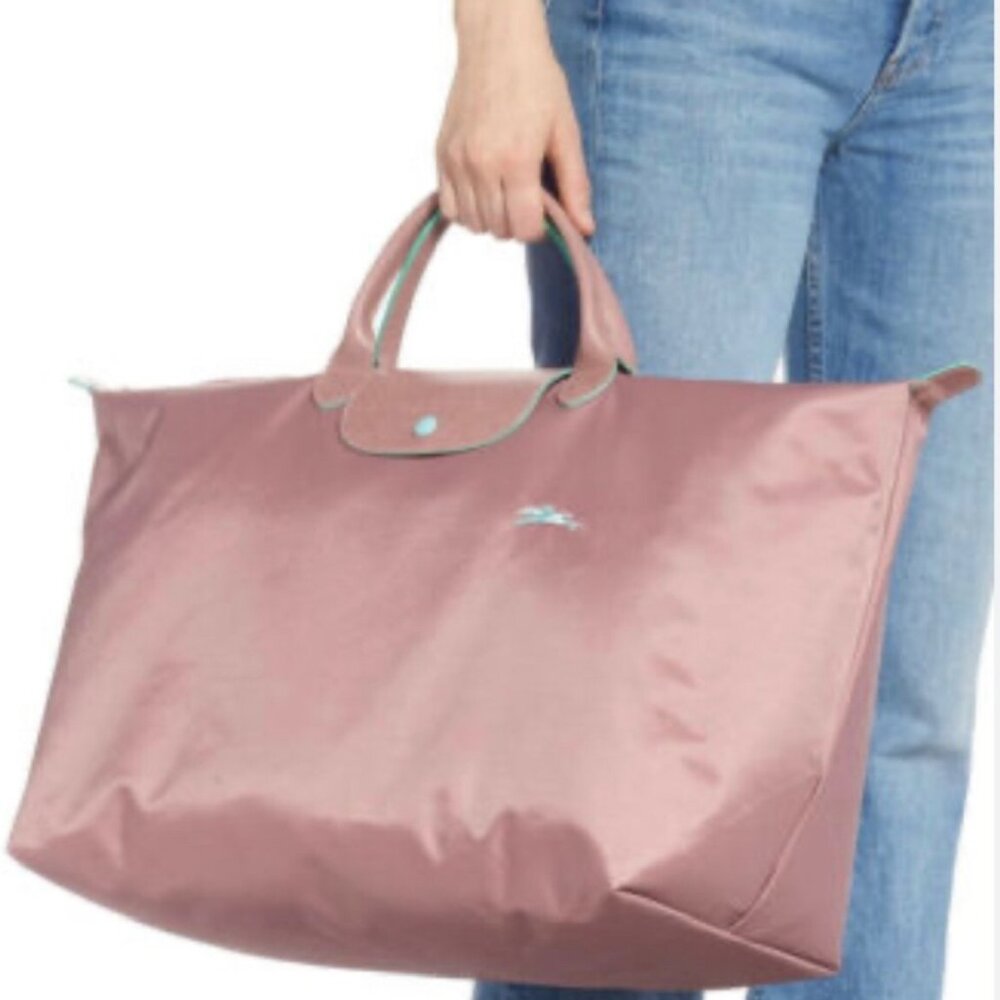 Longchamp Le Pliage Limited Edition Tote - Medium (pink, blue)